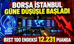 Borsa İstanbul güne düşüşle başladı: BIST 100 endeksi 12.231 puanda