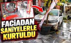 Sakarya'da faciadan saniyelerle kurtuldu! Kontrolden çıkan otomobil kafeye daldı