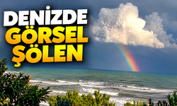 Kandıra’da gökyüzünde görsel şölen: Gökkuşağı denize indi
