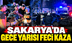 Sakarya’da gece yarısı feci kaza! 3 araç birbirine girdi: 4 yaralı