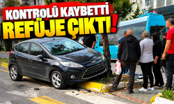 Serdivan'da otomobil refüje çıktı!
