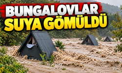 Sapanca'da sel felaketi! Lüks bungalovlar sulara gömüldü
