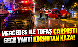 Adapazarı’nda gece vakti korkutan kaza! Mercedes ile Tofaş çarpıştı