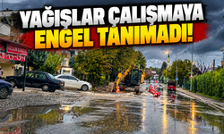 Arifiye Belediyesi yağmura aldırış etmedi! Çalışmalar hız kesmeden devam etti