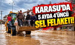 Karasu'da 5 ayda 4'üncü sel felaketi! Mahalle sular altında kaldı