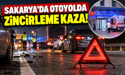 Sakarya'da otoyolda zincirleme kaza!