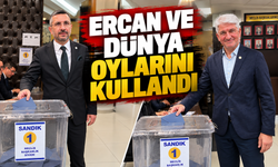 Erdem Ercan ve Yılmaz Dünya oylarını kullandı