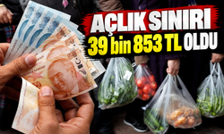 Açlık sınırı 39 bin 853 liraya yükseldi!