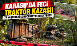 Karasu'da traktör devrildi: 1 ölü, 2 yaralı