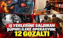 İş yerlerine saldıran şüphelilere operasyon: 12 gözaltı