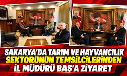 Sakarya'da tarım ve hayvancılık sektörünün temsilcilerinden İl Müdürü Baş'a ziyaret
