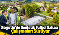 Söğütlü’de Sentetik Futbol Sahası Çalışmaları Sürüyor