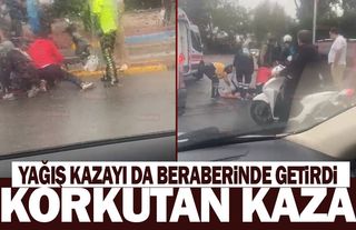 Yağış kazayı da beraberinde getirdi
