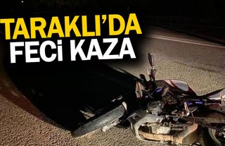 Taraklı'da motosiklet kazası!