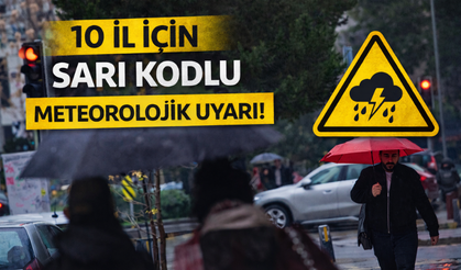 İçişleri Bakanlığı’ndan 10 İl İçin “Sarı” Kodlu Meteorolojik Uyarı
