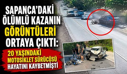 Sapanca'daki Ölümlü Kazanın Görüntüleri Ortaya Çıktı: 20 Yaşındaki Motosiklet Sürücüsü Hayatını Kaybetmişti