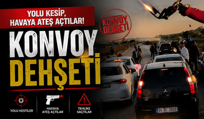 Sakarya’da Düğün Konvoyunda Magandalık Kamerada