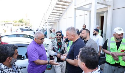 Başkan Osman Çelik'ten Filistin Konvoyu'na Destek Ziyareti: "Filistinli Kardeşlerimizin Yanındayız"