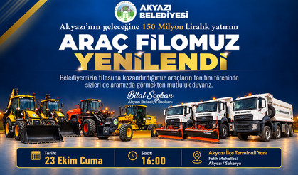 Akyazı Belediyesi 150 Milyon liralık araç filosunu tanıtacak