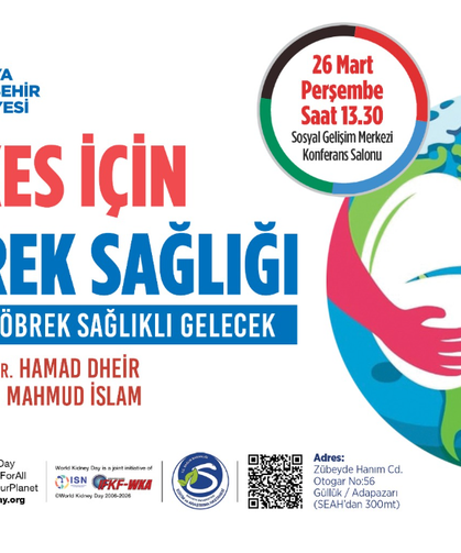 Sakarya’da “Herkes İçin Böbrek Sağlığı” Programı Düzenleniyor