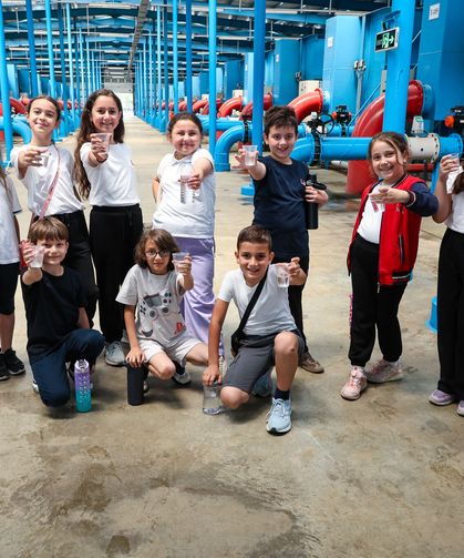 Minikler SASKİ’nin çevre dostu tesislerini keşfetti