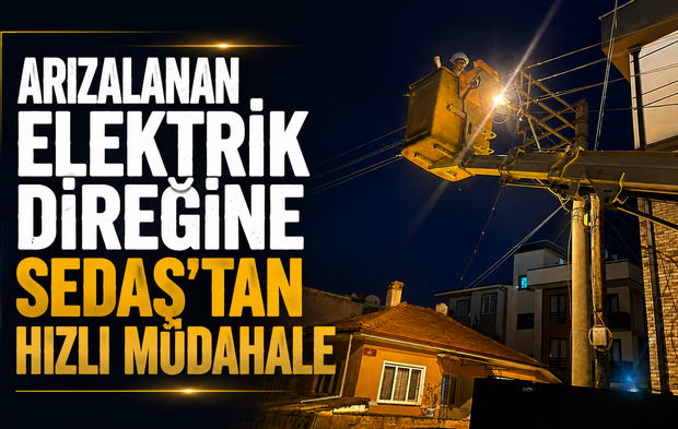 Arızalanan Elektrik Direğine Sedaş’tan Hızlı Müdahale