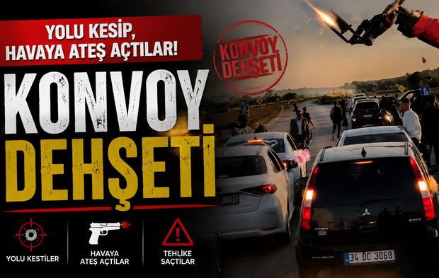 Sakarya’da Düğün Konvoyunda Magandalık Kamerada