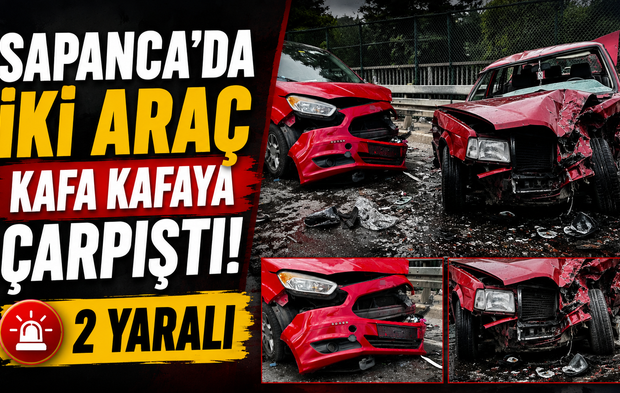 Sapanca’da iki araç kafa kafaya çarpıştı: 2 yaralı