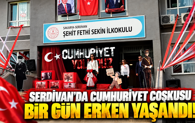 Serdivan'da Cumhuriyet coşkusu bir gün erken yaşandı!