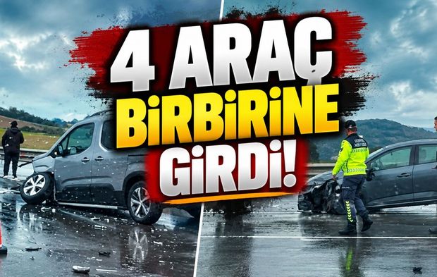 Kuzey Marmara Otoyolu’nda zincirleme kaza: 4 araç birbirine girdi!