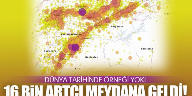 16 bin artçı deprem meydana geldi