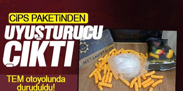 Cips paketinden uyuşturucu çıktı