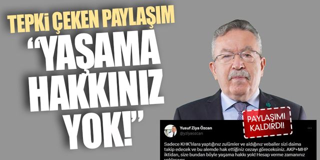 Önce tehdit etti sonra sildi: Silmek moda oldu zaten!