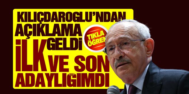 'İlk ve son adaylığımdı'
