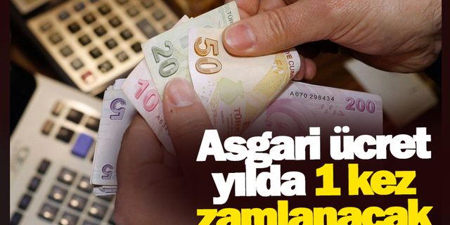Asgari ücret yılda 1 kez zamlanacak
