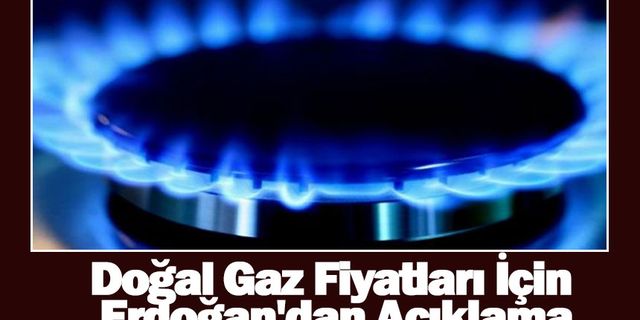 Erdoğan doğalgaz için açıklamalarda bulundu