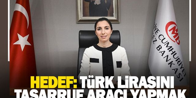 Hedef: Türk lirasını tasarruf aracı yapmak
