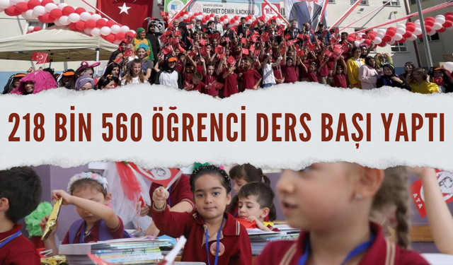 Sakarya'da 218 bin 560 öğrenci ders başı yaptı