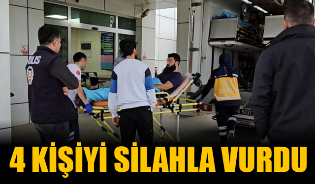 Kavgayı ayırmak isterken kendisine saldıran 4 kişiyi silahla vurdu