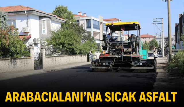 Arabacıalanı'na sıcak asfalt