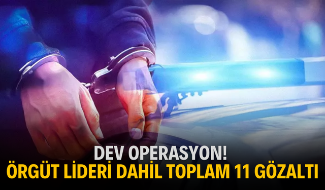 Dev operasyon! Örgüt lideri dahil toplam 11 gözaltı