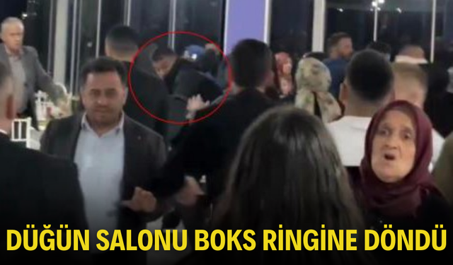 Düğün salonu boks ringine döndü