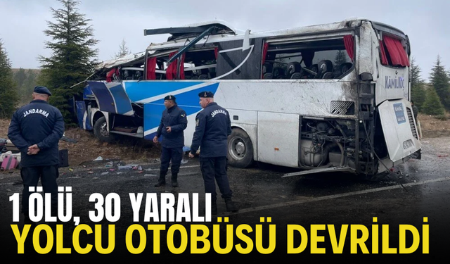 Otobüs Kazası: 1 Ölü, 30 Yaralı