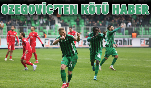 Ozegovic’ten Kötü Haber