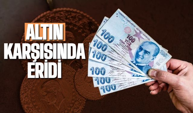 Altın karşısında eridi!