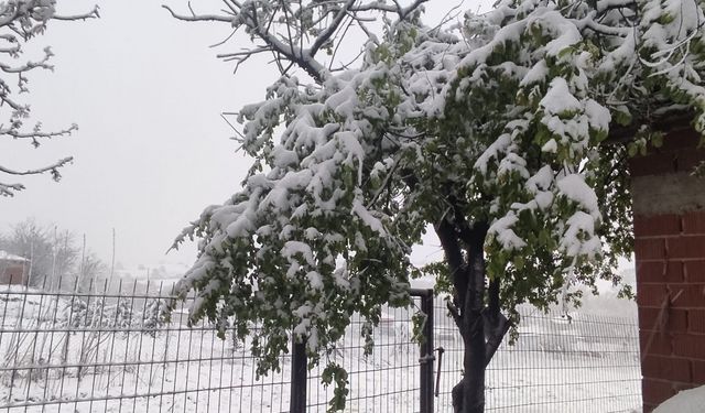 Tekirdağ'ın yüksek kesimlerinde kar yağışı etkili oluyor