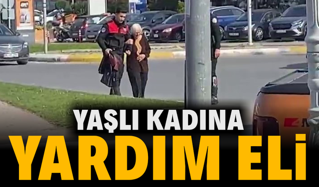 Yaşlı kadına yardım eli