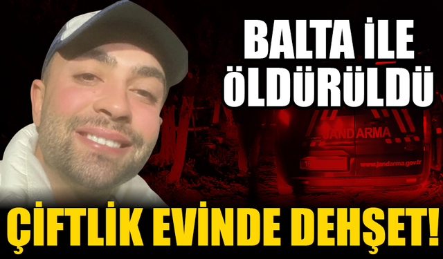 Çiftlik evinde balta ile öldürüldü!