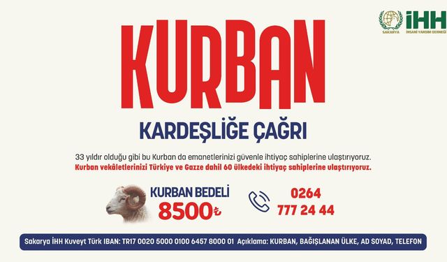 Sakarya İHH’dan 60 Ülkede Kurban Organizasyonu: “Bu Sadece Bir Kurban Değil, Ümmetin Buluşmasıdır”