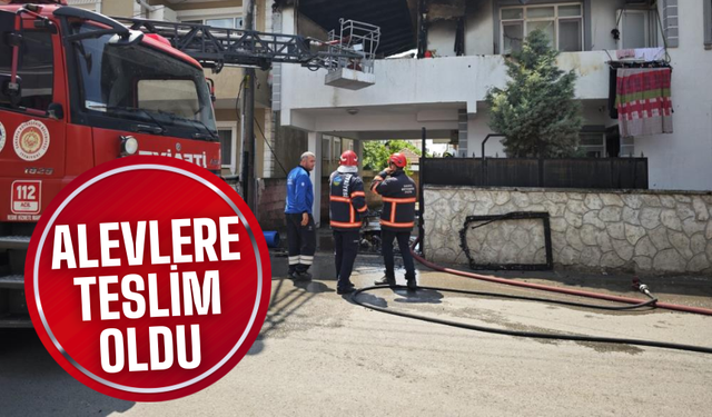 Alevlere teslim olan ev itfaiye erleri tarafından söndürüldü